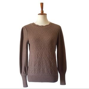 NWT Loft brown glitter sweater size M